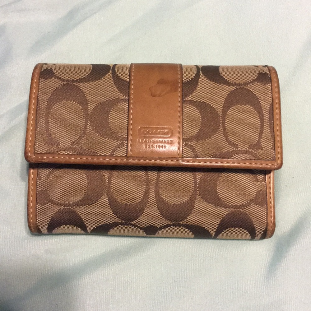 100% Authentic Coach tri-fold wallet
